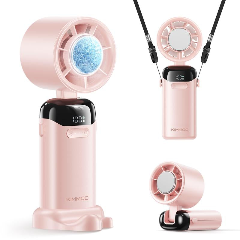 4-In-1 Portable Refrigeration Handheld Turbo Fan with 200 Speed Settings, 21,000 Revolutions per Minute, 12-Hour Cooling, Digital Display, 120° Rotation, USB Charging, Mini Handheld Personal Fan.Suitable for Travel, Indoor Use, and Office Desk Usage.