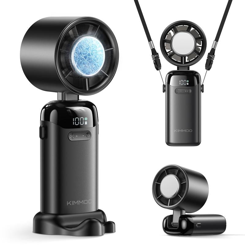 4-In-1 Portable Refrigeration Handheld Turbo Fan with 200 Speed Settings, 21,000 Revolutions per Minute, 12-Hour Cooling, Digital Display, 120° Rotation, USB Charging, Mini Handheld Personal Fan.Suitable for Travel, Indoor Use, and Office Desk Usage.