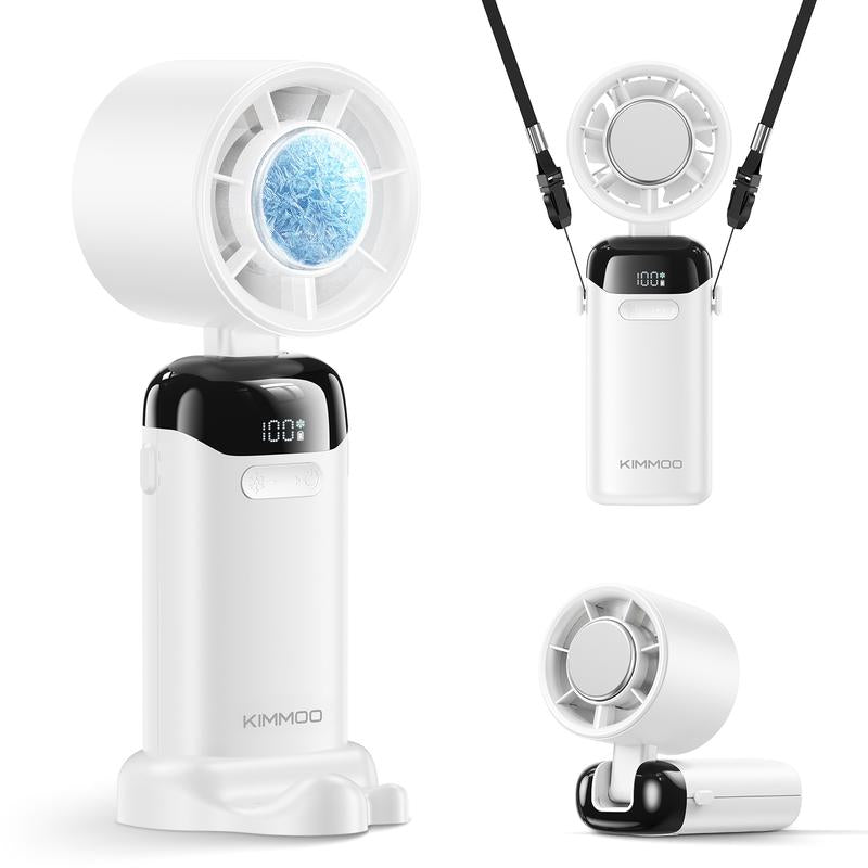 4-In-1 Portable Refrigeration Handheld Turbo Fan with 200 Speed Settings, 21,000 Revolutions per Minute, 12-Hour Cooling, Digital Display, 120° Rotation, USB Charging, Mini Handheld Personal Fan.Suitable for Travel, Indoor Use, and Office Desk Usage.